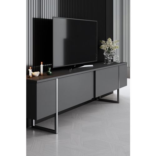 Luxe - Anthracite, Silver AnthraciteSilver TV Unit slika 3