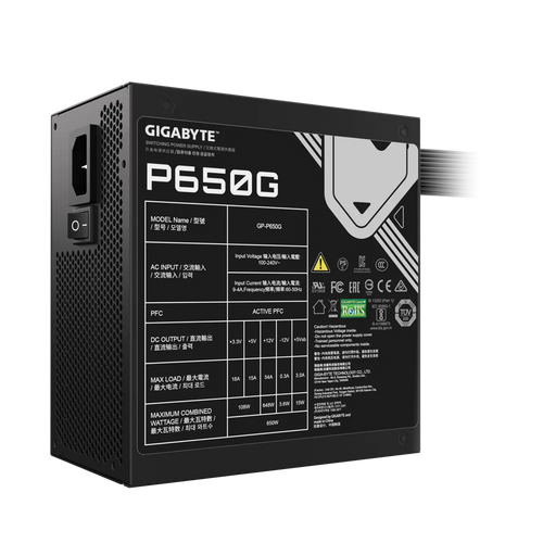 Gigabyte napajanje P650G 650W 80 Plus GOLD slika 3