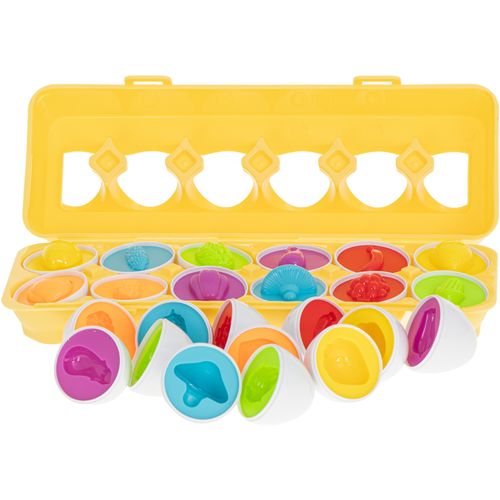 Montessori edukativna slagalica u kutiji s jajima hrana, 12 kom. slika 6