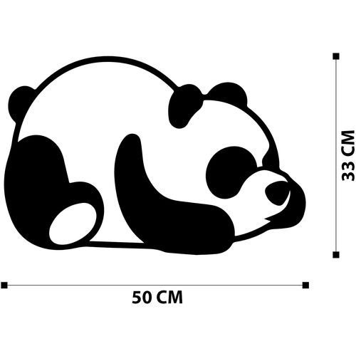 Panda Metal Decor Black Decorative Metal Wall Accessory slika 6