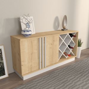 Sideboard Luna - boje safirni hrast i bijela