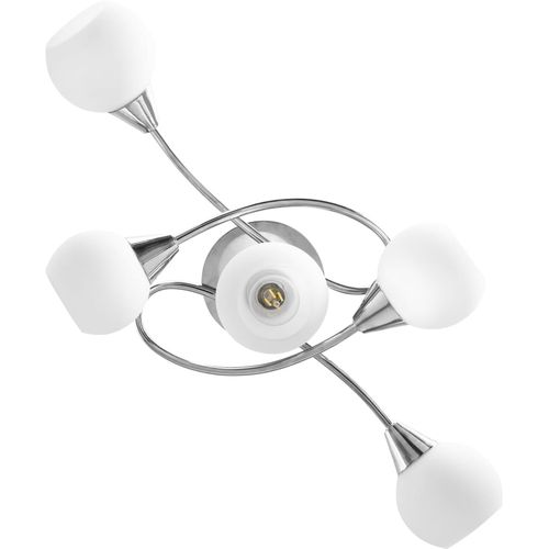 Stropna svjetiljka s keramičkim sjenilima 5 žarulja E14 bijela slika 12