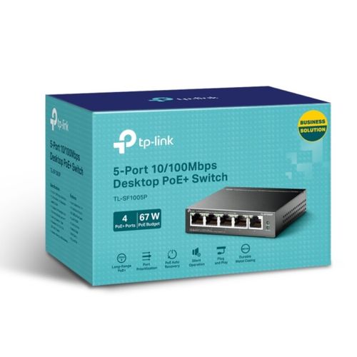 TP-LINK TL-SF1005P 5-portni 10/100Mbps switch s 4 PoE+ portova slika 10