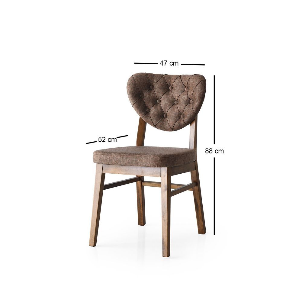 Elma - Smeđa Stolica Set (2 Komada) slika 3
