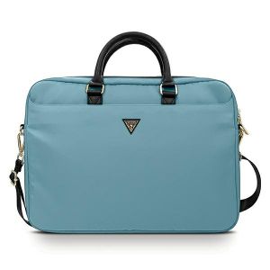 GUESS torba za laptop 16" Blue Nylon Triangle Logo