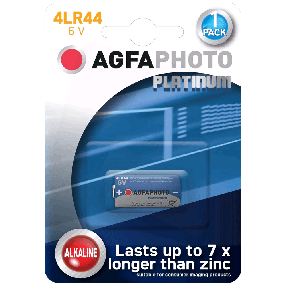 Agfa Baterija alkalna, za alarm, 6 V, blister pak. 1 kom. - 4LR44 B1 slika 1