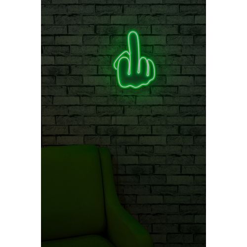 Wallity Ukrasna plastična LED rasvjeta, Middle Finger - Green slika 12