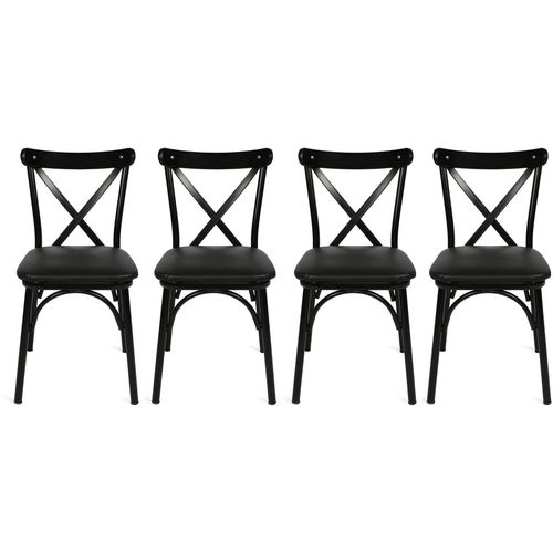 Woody Fashion Set stolica (4 komada), Crno, Ekol 1331 slika 4