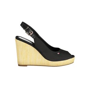 TOMMY HILFIGER BLACK WOMAN SANDAL SHOES