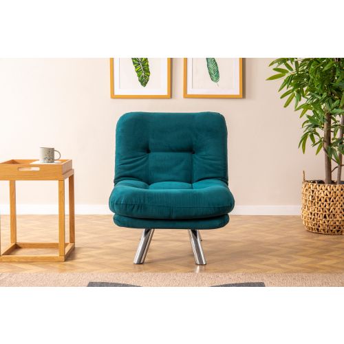 Atelier Del Sofa Fotelja na razvlačenje, Petrol Green, Misa Small Solo - Petrol Green slika 2