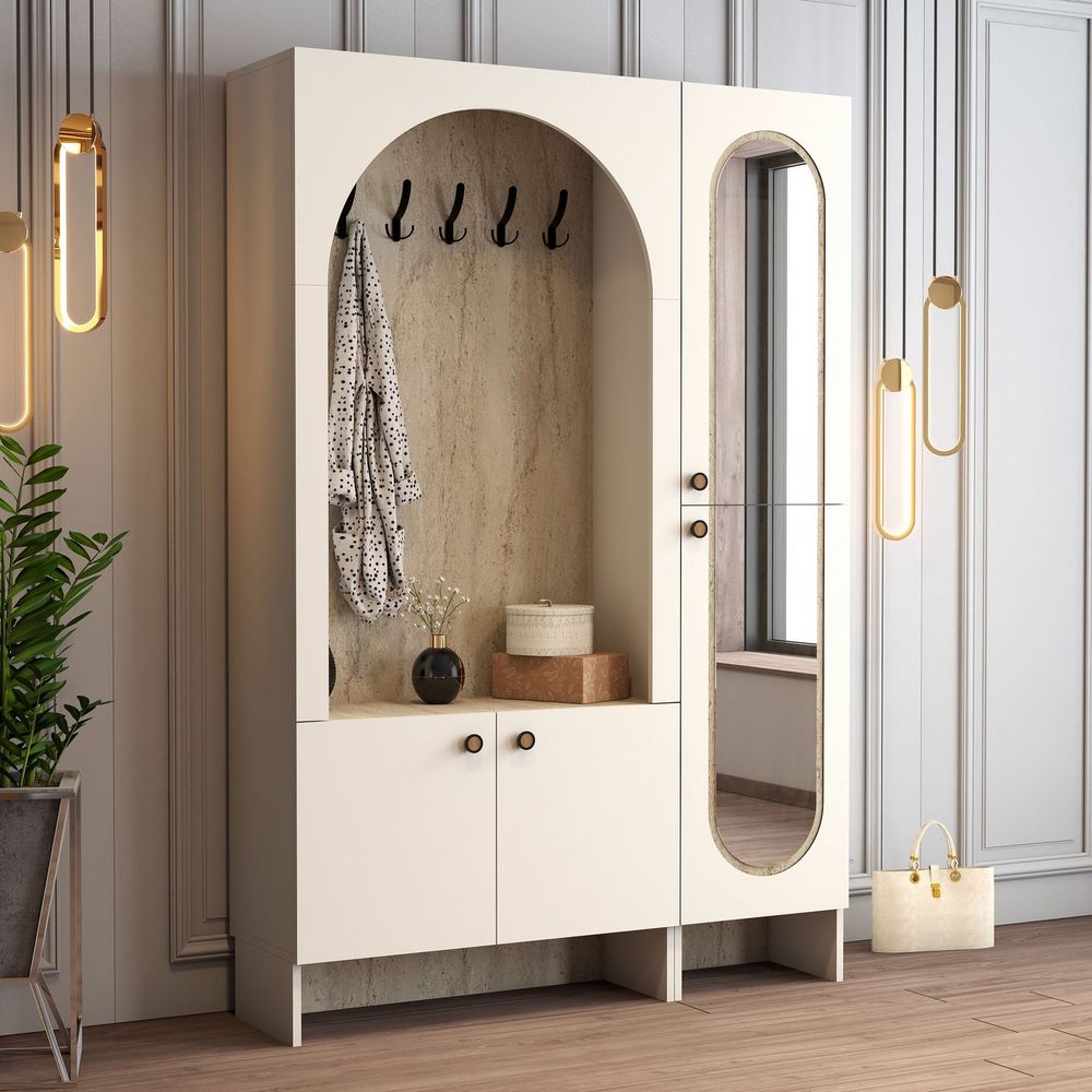 Hall Stand Palermo - Krem Travertin slika 4