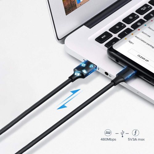 UGREEN USB-A 2.0 na USB-C kabel 3m (crni) - u polietilenskoj vrećici slika 2