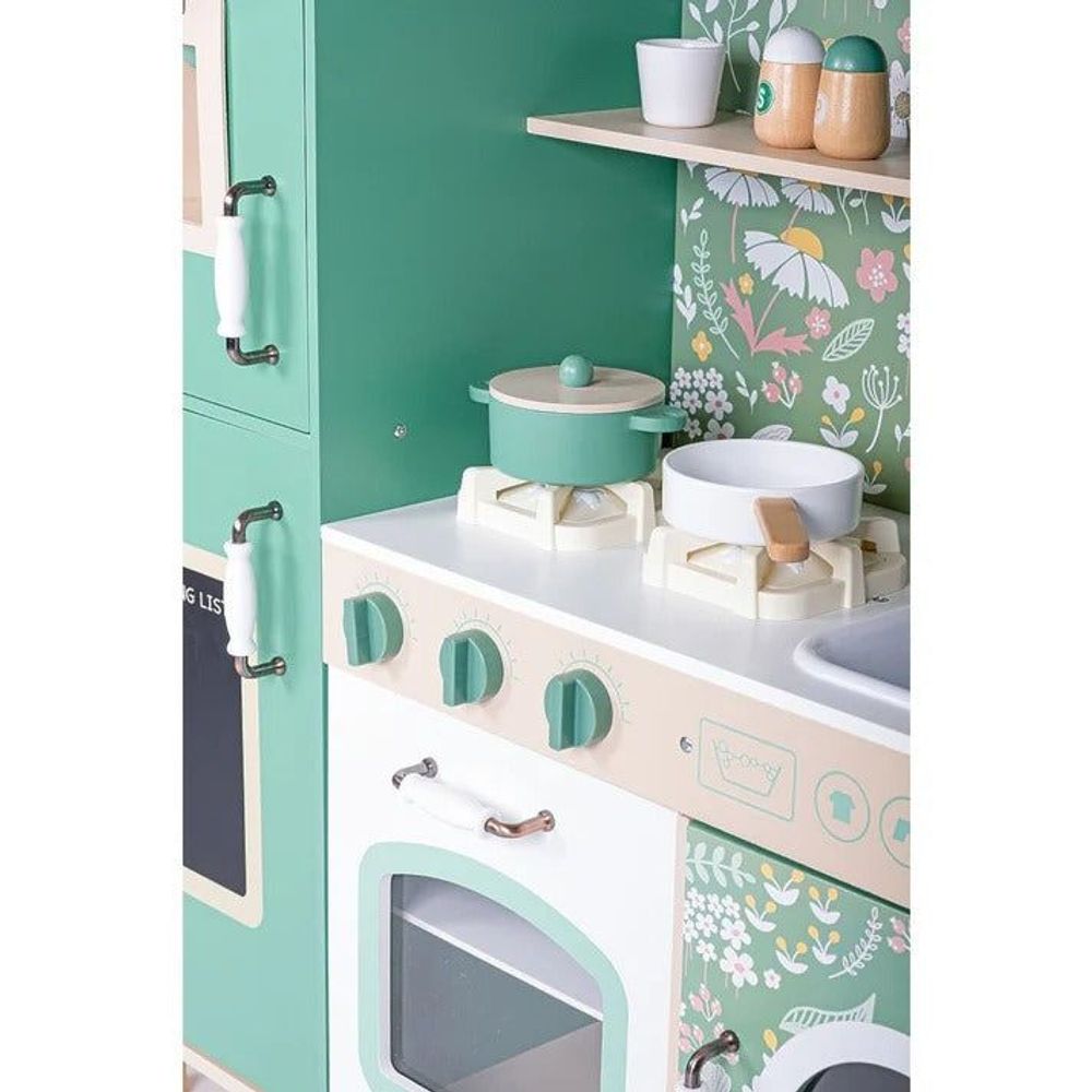 Kinder Home Drvena dječija kuhinja sa dodacima Vintage, Green slika 6