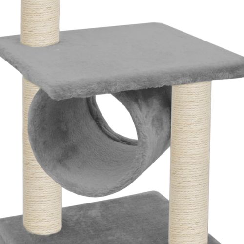 Penjalica za mačke sa stupovima za grebanje od sisala 65 cm siva slika 4