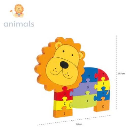 Orange tree toys Drvene puzzle - lav sa brojevima slika 3