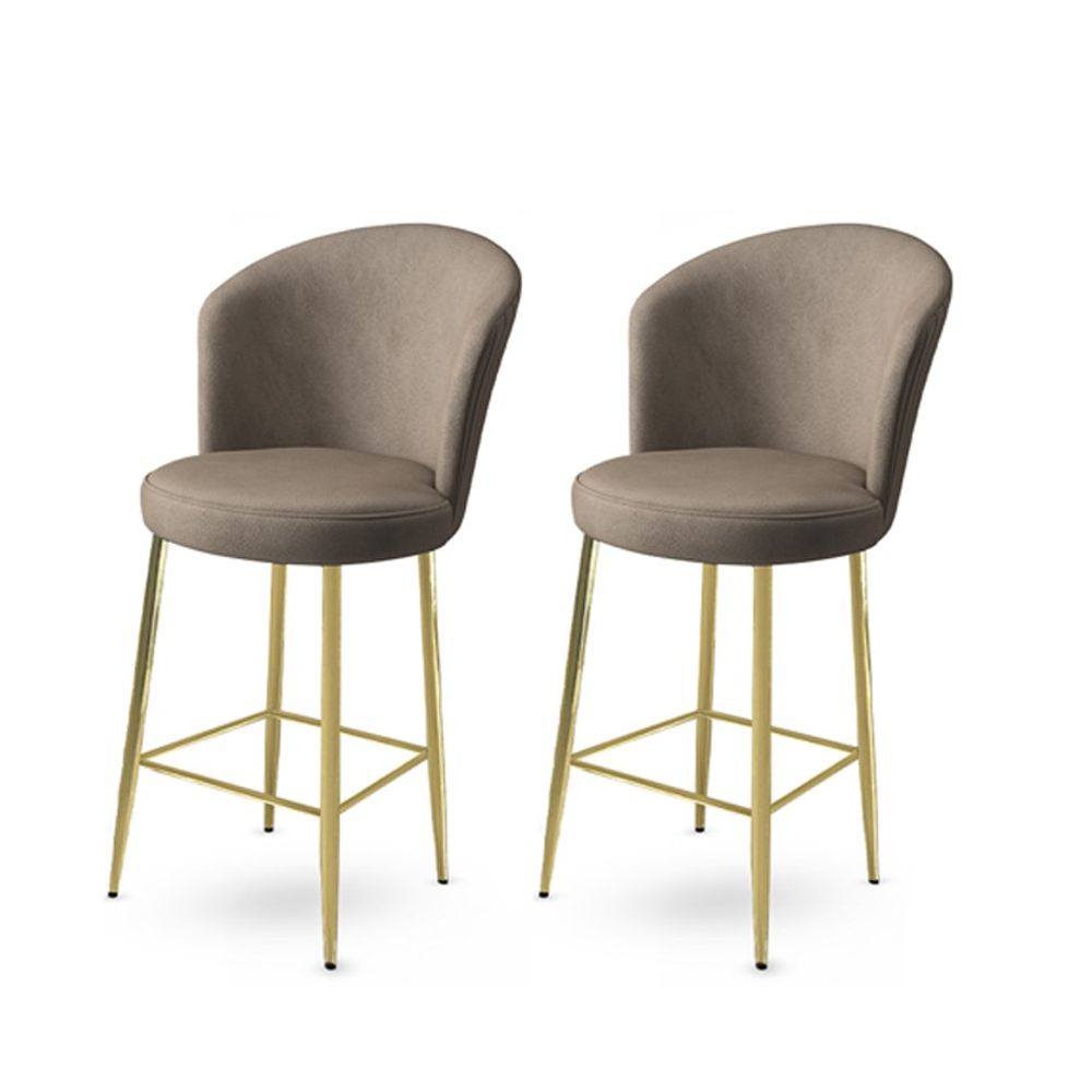 Fora - Cappuccino, Gold Bar Stool Set (2 komada) slika 1