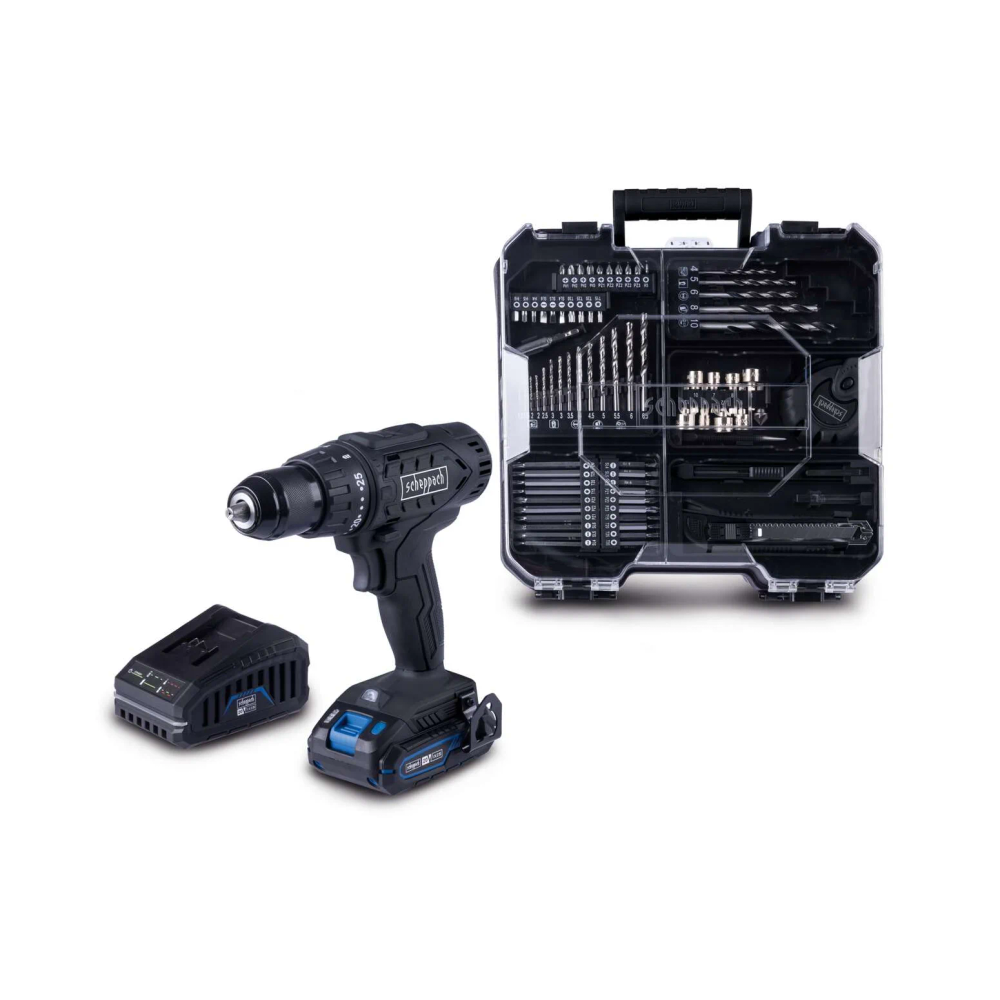 Scheppach aku bušilica odvijač sa 74 komada pribora IXES C-BSB74/1BE-X – Kit 58093029944  slika 1