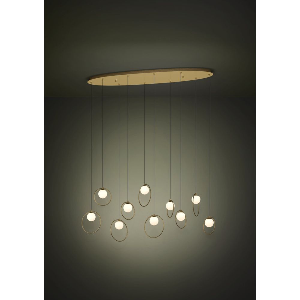 Luster PORTOCOLOM - LED MESSING/BIJELI slika 2
