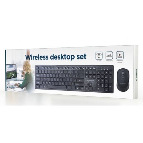 KBS-WCH-04  Gembird tastatura US + bezicni mis USB, US layout slika 2