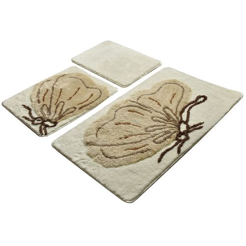 Koza - Ecru Multicolor Bathmat Set (3 Pieces) slika 2