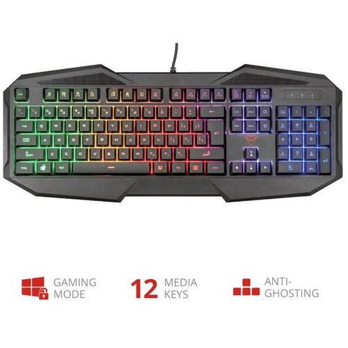 Trust Tipkovnica GXT830 Avonn Gaming, žična, USB, HR, crna (22512) slika 2