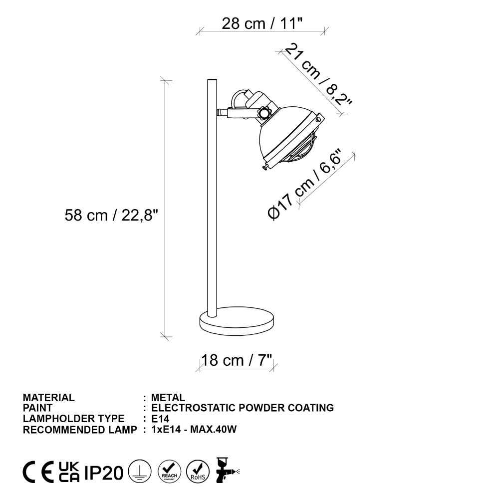 Stolna Lampa Spoly 13800 - Zlatna slika 8