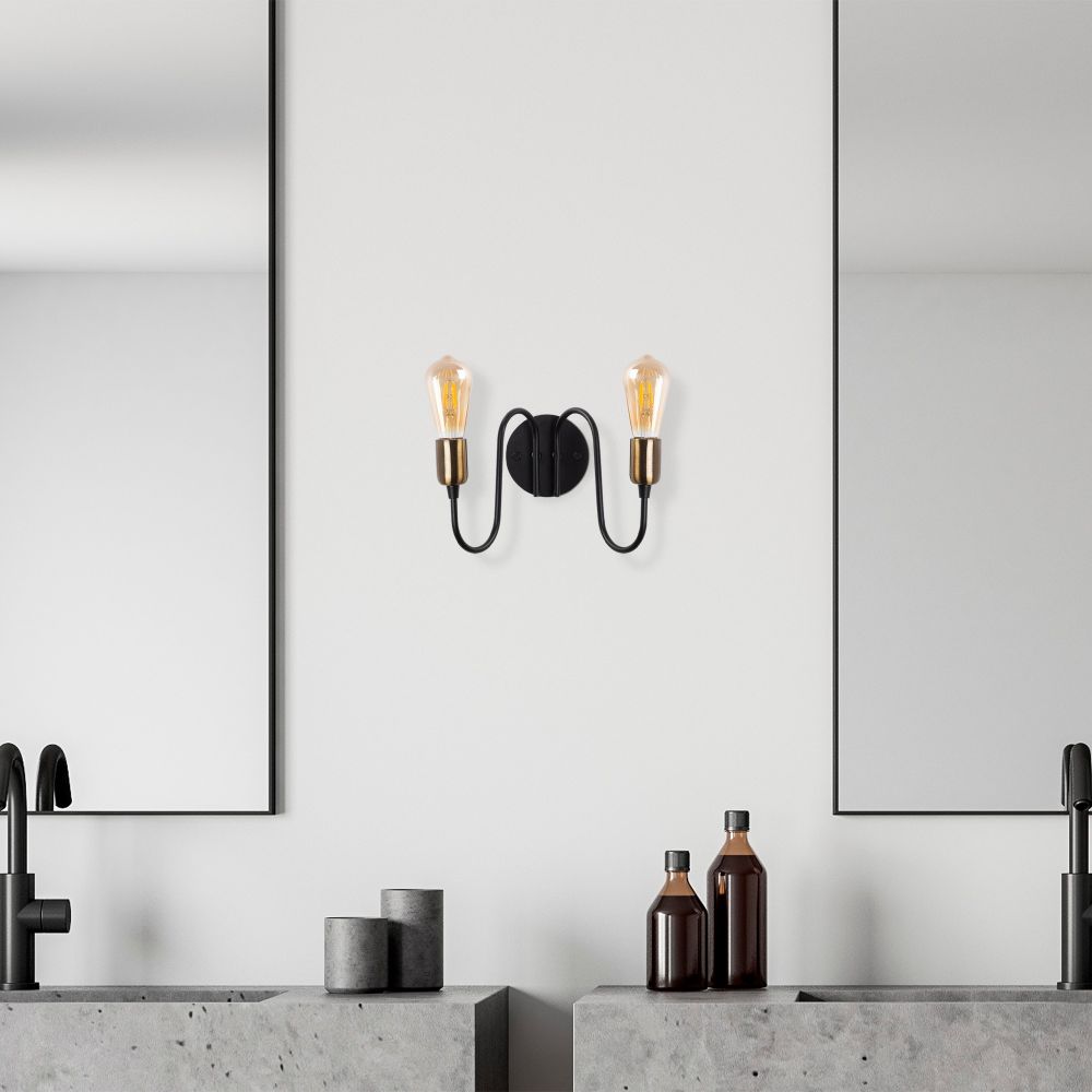 Firat - 11521 Crna Antikna Zidna Lampa slika 1