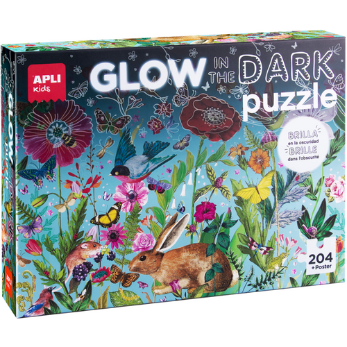 APLI kids Puzzle koje svetle u mraku - cveće slika 1