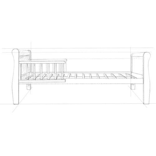 Woodies krevetić Noble Toddler 140x70 white slika 2