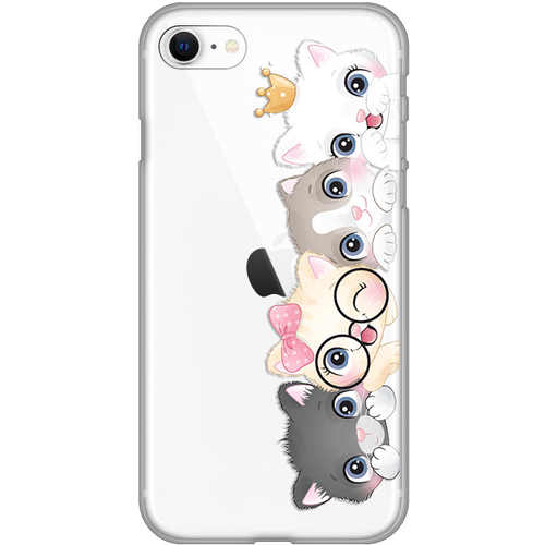 Torbica Silikonska Print Skin za iPhone 7/8/SE 2020/2022 Cats slika 1