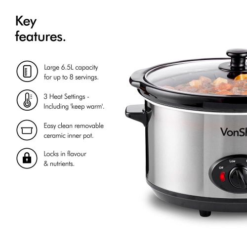 VonShef električni slow cooker 6.5L slika 7