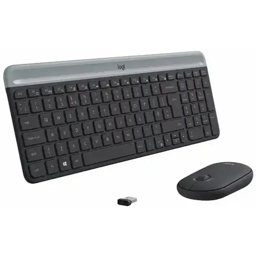 Bežična tastatura + Miš Logitech MK470 Slim US Graphite slika 2
