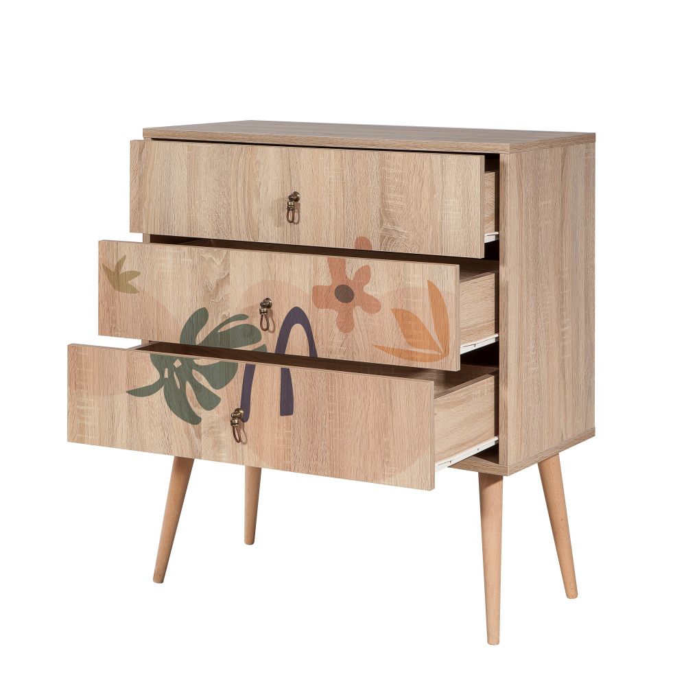 City Trio Leaf Multicolor Komoda slika 3