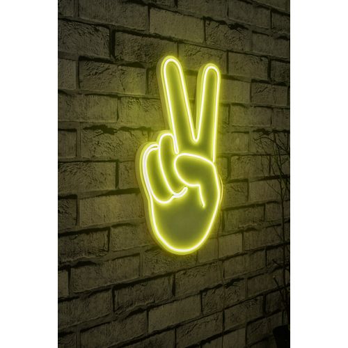 Wallity Ukrasna plastična LED rasvjeta, Victory Sign - Yellow slika 6