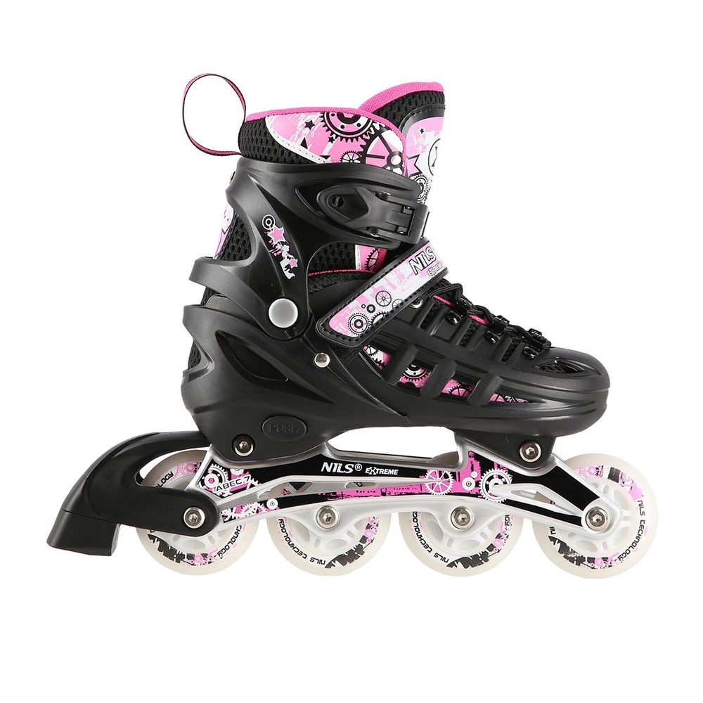 Nh10905 4u1 roze led veličine m (35-38) roleri/klizaljke nils extreme slika 3
