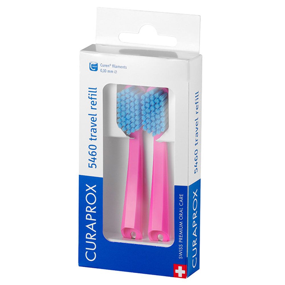 Curaprox Nastavak CS 5460 Ultra Soft 2kom - Nastavak za četkicu putnog seta, Rozi slika 2