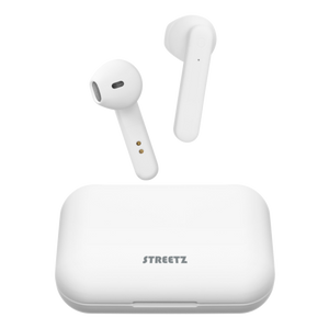 STREETZ True Wireless Stereo slušalice s kućištem za punjenje, polu-in-ear, BT 5, mat bijele