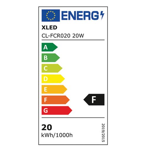 XLED CL-FCR020 20W Nadgradna okrugla LED lampa otporna na vlagu 4000K,Fi220 slika 2