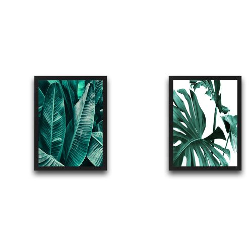 Wallity Uokvirena slika (2 komada), Green Leaf Set slika 2