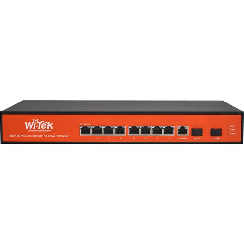 Wi-Tek WI-PMS310GF-UPS+ 8GE+2SFP Ports 24V-48V Mixed L2 Managed UPS No-Break PoE Switch with 8-Port PoE slika 1
