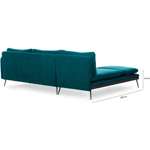 Atelier Del Sofa Kutna garnitura, zelena, Reya Corner - Petrol Green GR124\GR107 slika 5