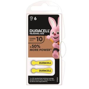 Duracell Hearing Aid 10/PR70 1,45V baterija za slusni aparat PAK6