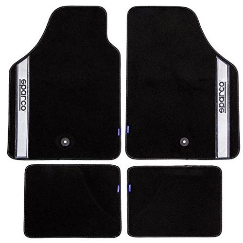 Set podnih prostirki za automobil Sparco Strada 2012 B Universal Crna/Srebrna (4 kom) slika 1