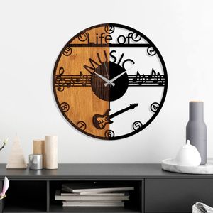 Wallity Ukrasni drveni zidni sat, Wooden Clock - 72