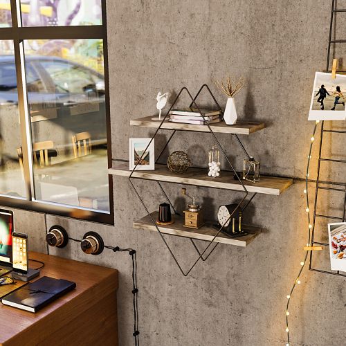 Dekoryum OakBlack Wall Shelf slika 9