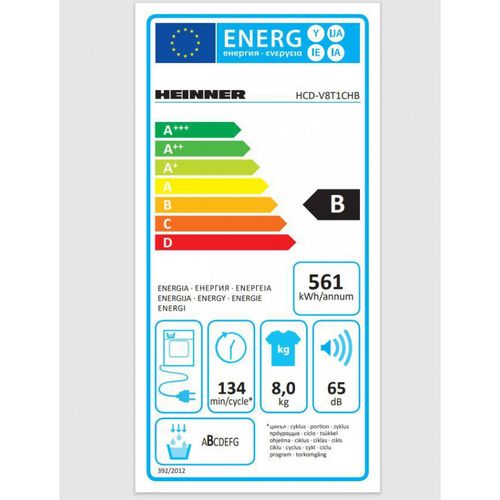 Heinner Kondenzacijska Sušilica Rublja HCD-V8T1CHB slika 7