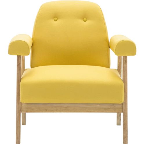 Fotelja od tkanine žuta slika 33