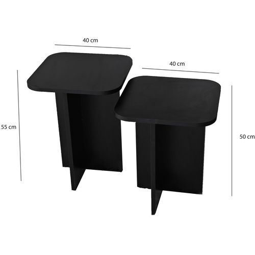 Blues - Black Black Side Table Set slika 10