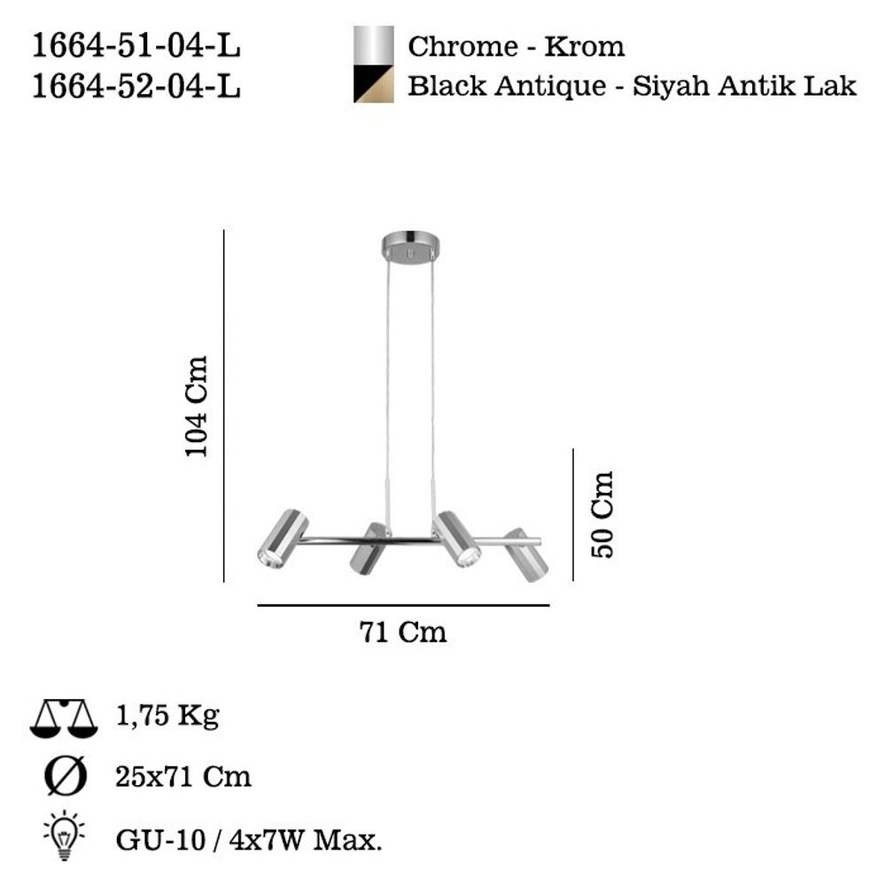 Oktano - 51-04-L Hrom Luster slika 3