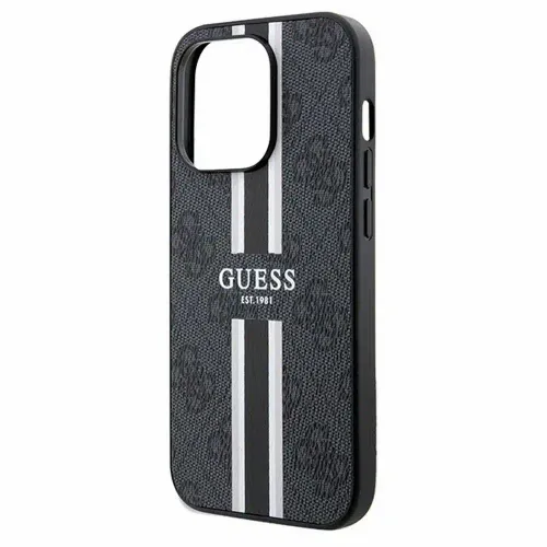 Originalna GUESS Hardcase GUHMP15LP4RPSK torbica za iPhone 15 Pro (Magsafe 4G Printed Stripes / crna) slika 6